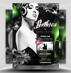 Gothica Free Techno Flyer