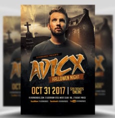Halloween Night DJ Flyer V3