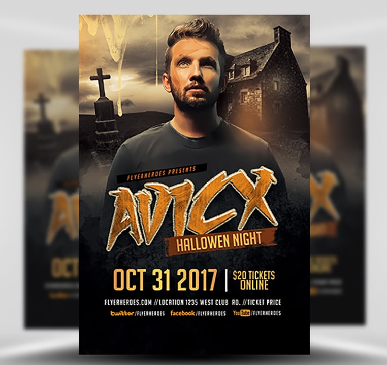 Halloween Night DJ Flyer V3