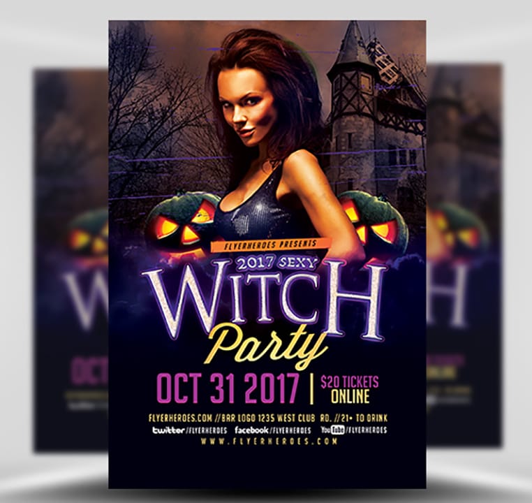 Witches Are Out Party Flyer