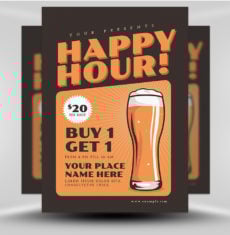 Happy Hour Beer Flyer 2