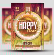 Happy Hour Bar Flyer 2