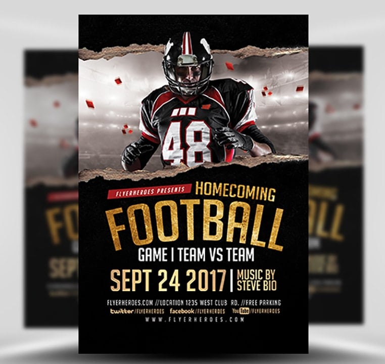 Homecoming Football Flyer 2017
