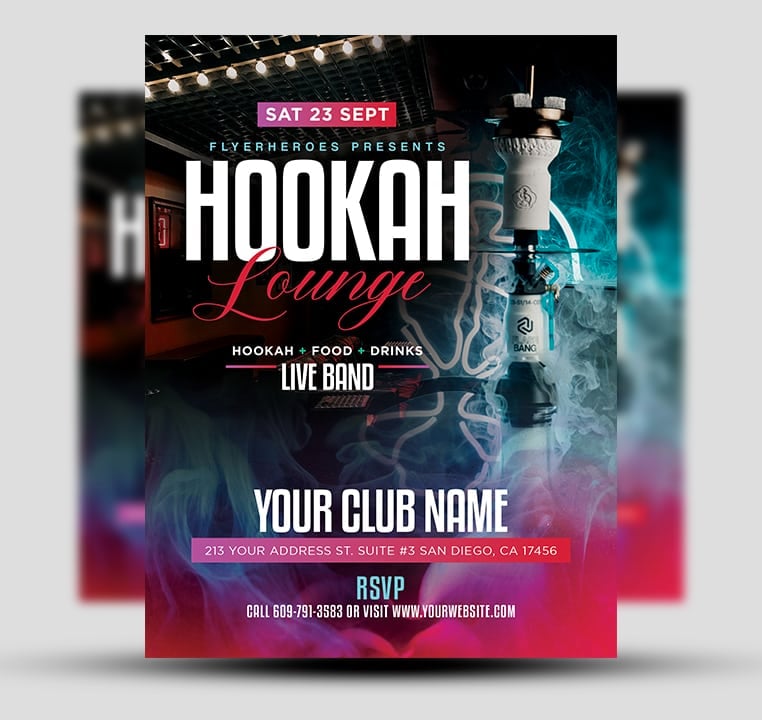 Hookah Lounge Flyer 1