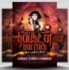 House of Horrors Halloween Flyer