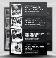 Indie Club Line Up Flyer