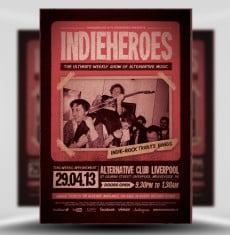 IndieHeroes Free Indie Flyer