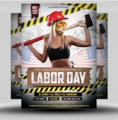 Sledge Hammer Labor Day Club Party Flyer