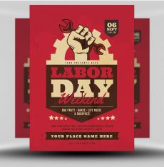 Hard-Working Labor Day Weekend Flyer