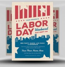 Patriotic Labor Day Event Flyer