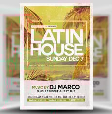 Latin House Flyer