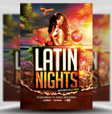 Latin Nights Beach Flyer