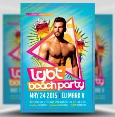 LGBT Beach Party Flyer
