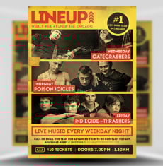 LineUp Indie Poster Template