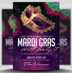 Mardi Gras Party Flyer 2