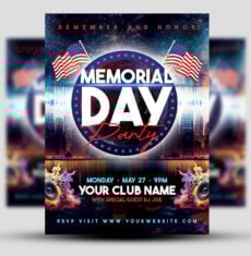Memorial Day Party Flyer 1