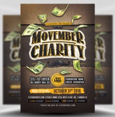 Movember Charity Flyer