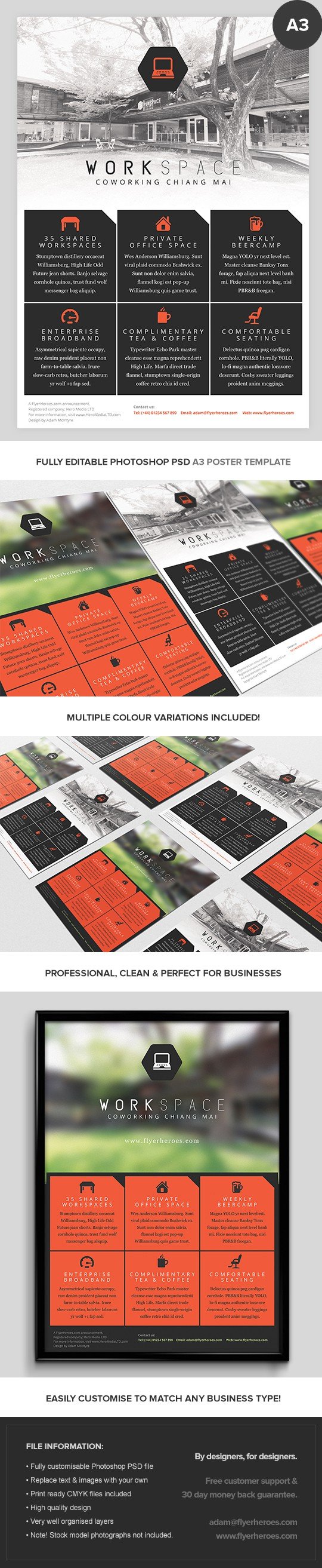 Multipurpose A3 Business Poster Template 3