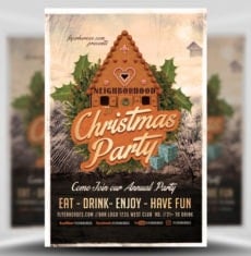Neighborhood Christmas Party Flyer