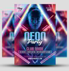 Neon Party Flyer 1