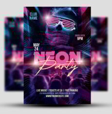 Neon Party Flyer 2