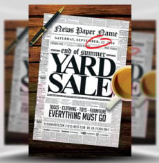 Read all about it! Yard Sale Flyer