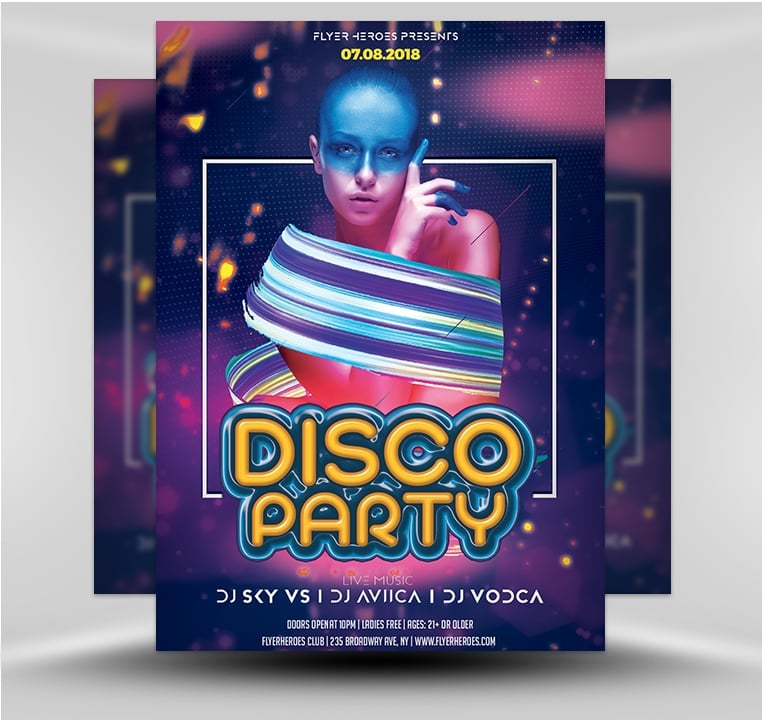 Techno Party DJ Club Flyer