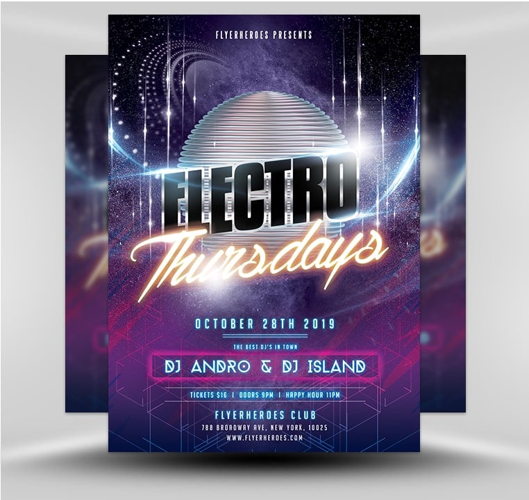Electro Party DJ Club Flyer
