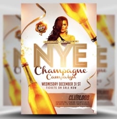 NYE Champagne Campaign Flyer