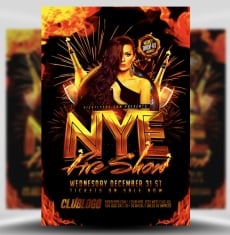 NYE Fire Show Flyer