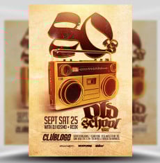 Old School Party Flyer