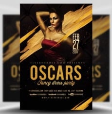 Oscars Fancy Dress Party Flyer V4