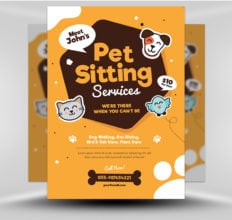 6 Design Inspiration Tips For When You're Feeling Uninspired | Pet Sitting Service Flyer | FlyerHeroes.com