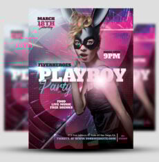 PlayBoy Theme Club Party Flyer 1