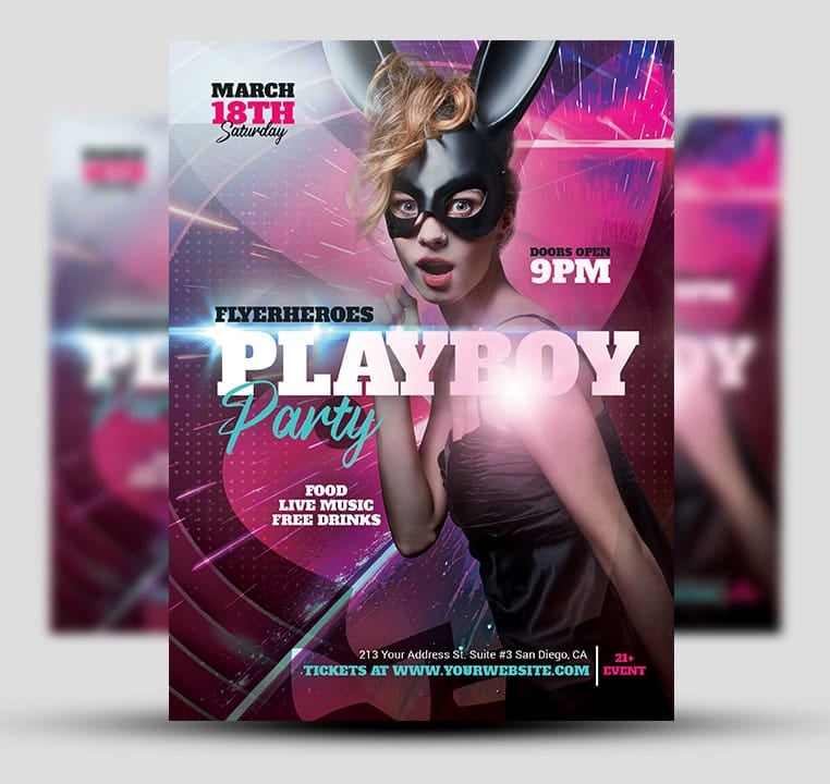PlayBoy Theme Club Party Flyer 1