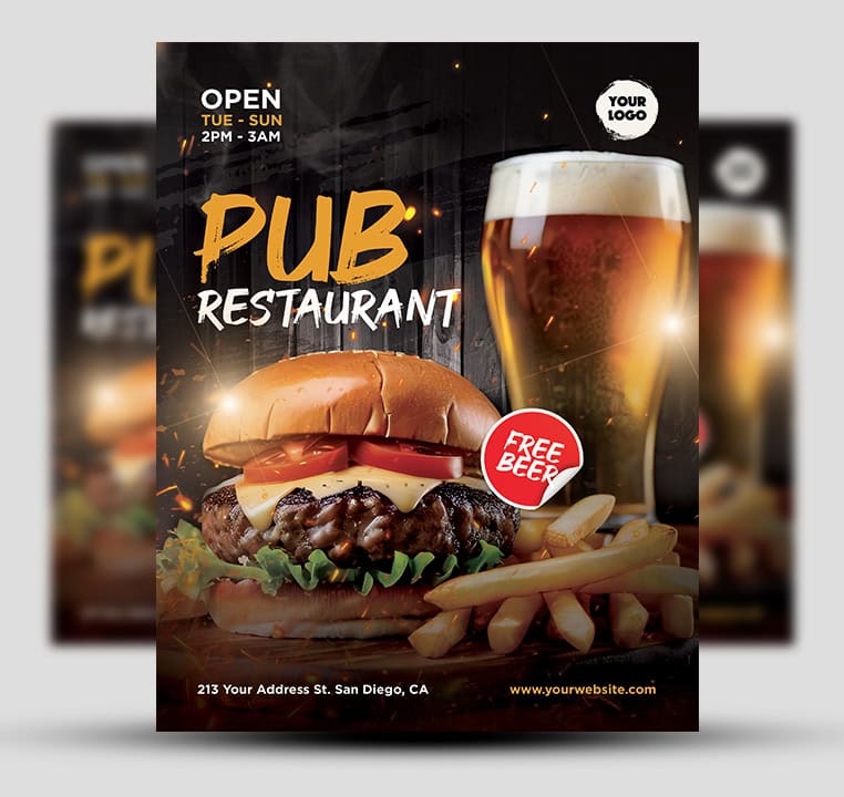 Pub Restaurant Flyer 2