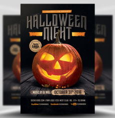 Pumpkin Halloween Night Flyer