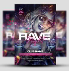 Rave Night Flyer 1