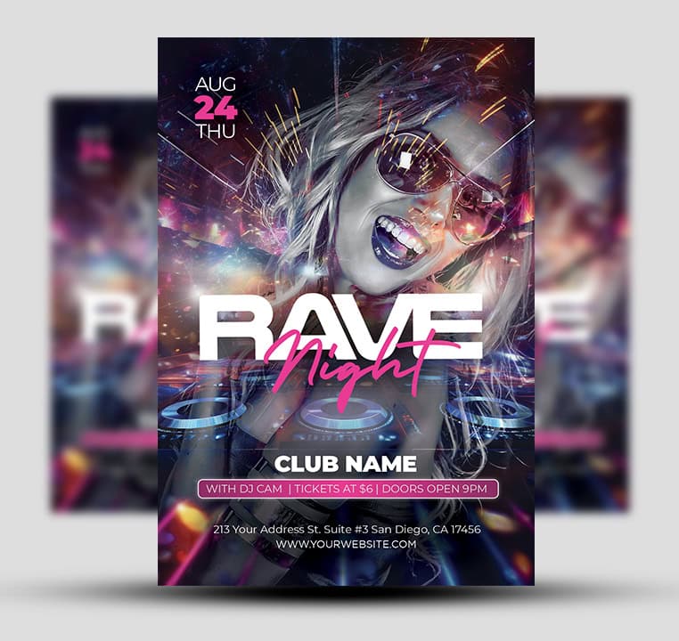 Rave Night Flyer 1