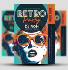 Retro Party Flyer 1
