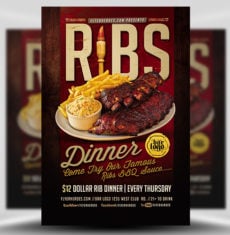 Ribs Dinner Flyer