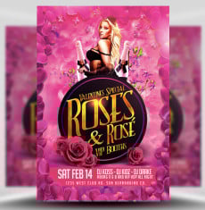 Pink Roses Valentine’s Flyer
