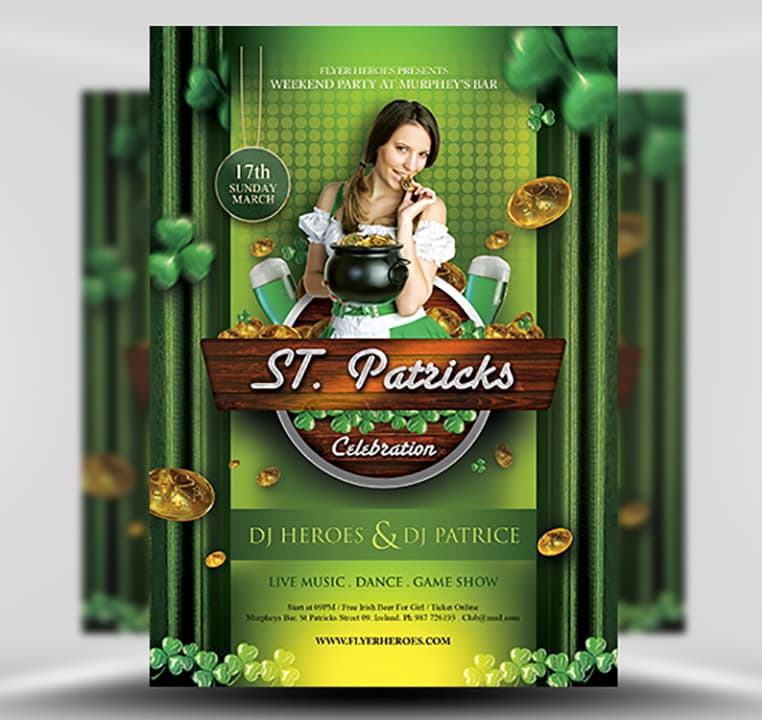 St. Patrick’s Day Celebration Party Flyer 2