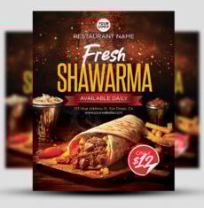 Shawarma Restaurant Flyer 1