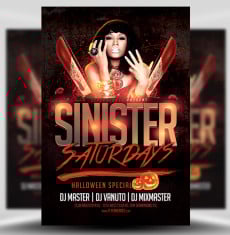 Sinister Saturdays Flyer