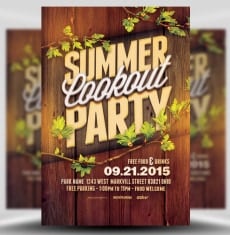 Summer Cookout Party Flyer