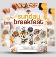 Sunday Breakfast Restaurant Flyer 1