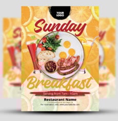 Sunday Breakfast Restaurant Flyer 2