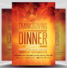 Thanksgiving Dinner Event Flyer