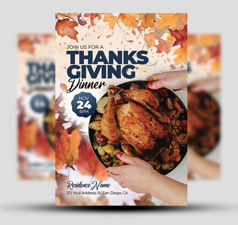 Thanksgiving Dinner Flyer 2